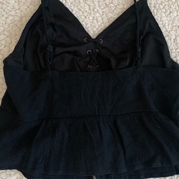 Forever 21 Black Floral Embroidered Crop Top - Picture 5 of 5